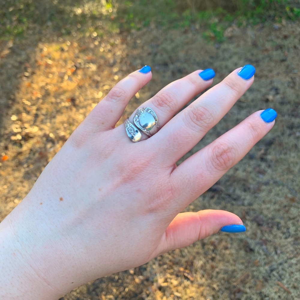 Silver Spoon Adjustable Wrap Ring - image 1